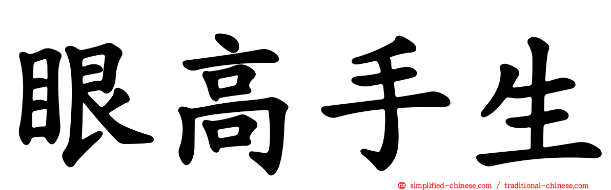 眼高手生