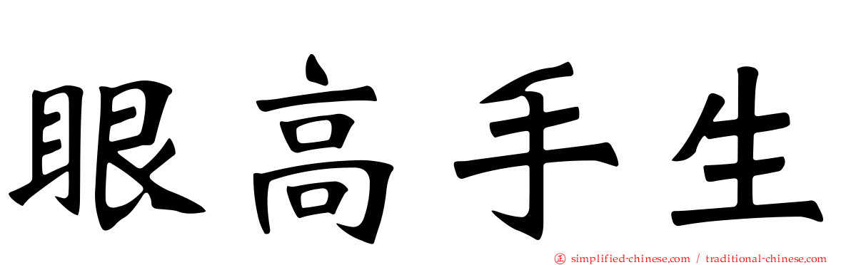 眼高手生