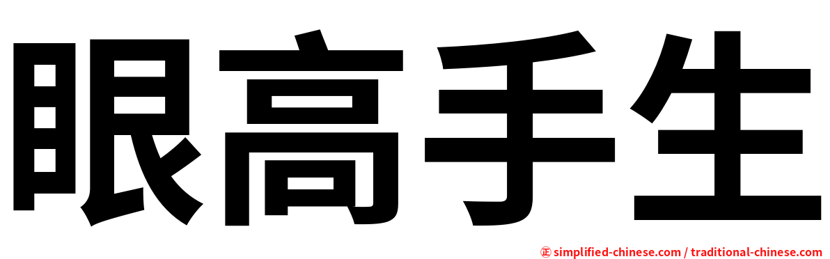 眼高手生