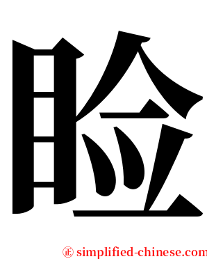 睑 serif font