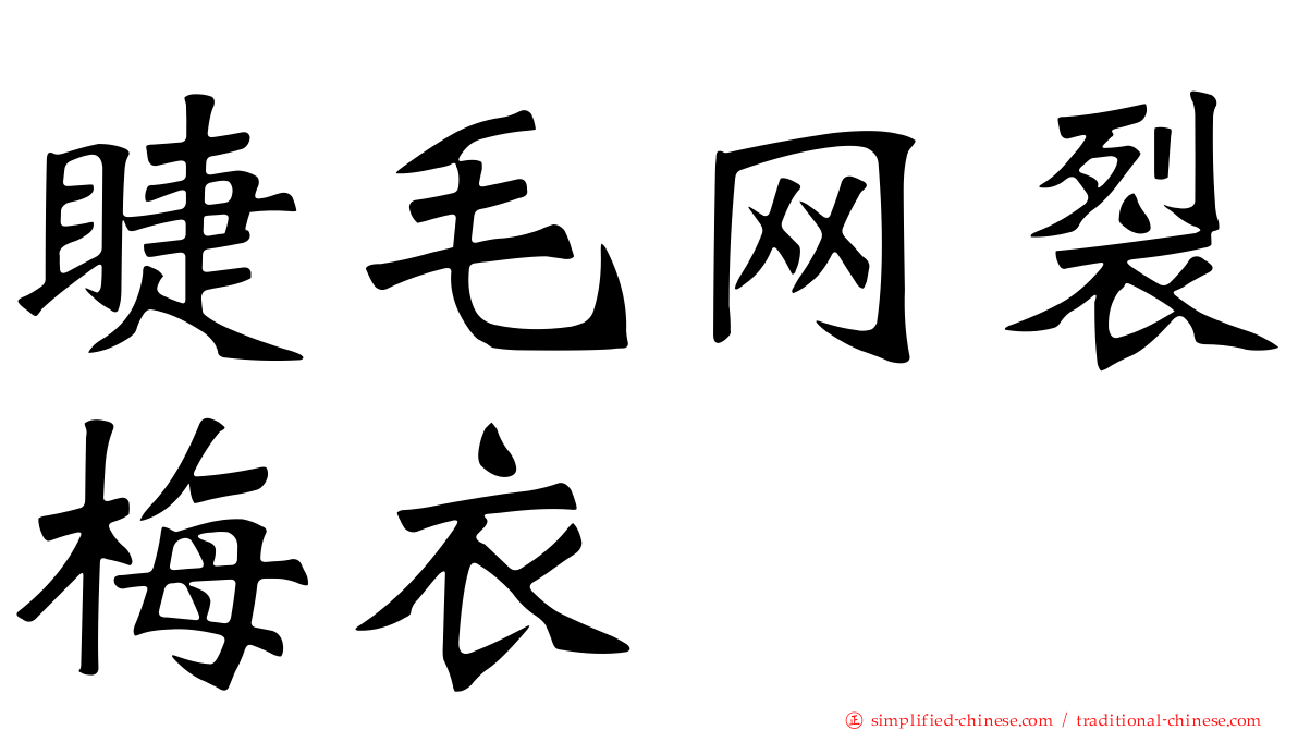 睫毛网裂梅衣