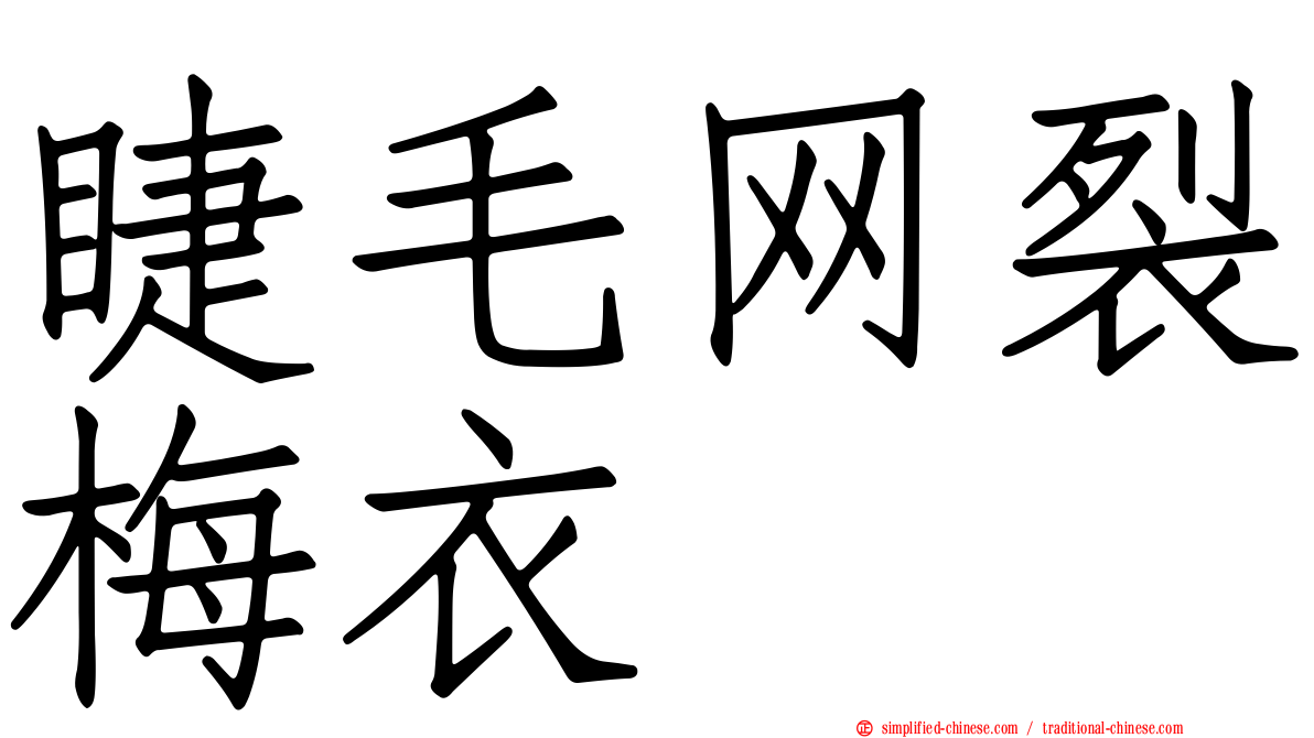 睫毛网裂梅衣
