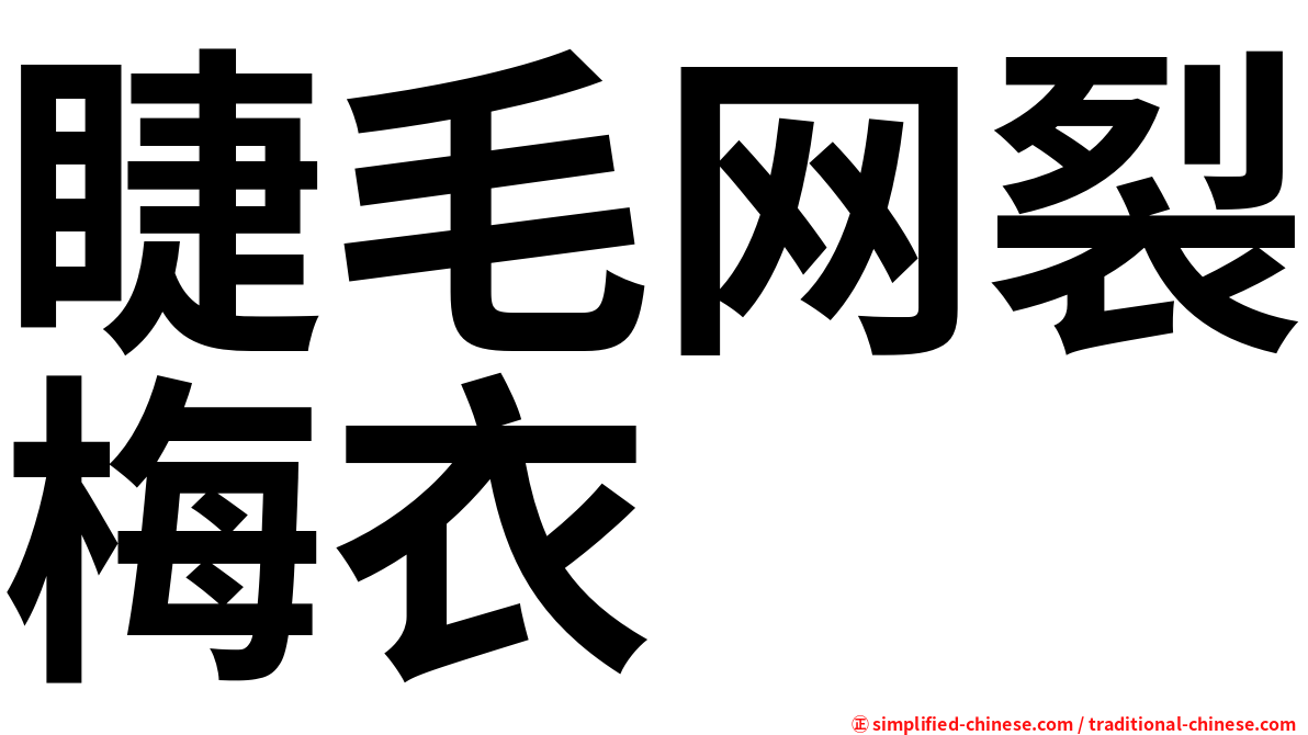睫毛网裂梅衣