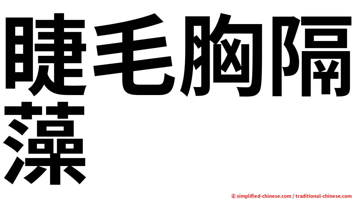 睫毛胸隔藻