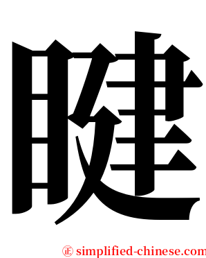 睷 serif font