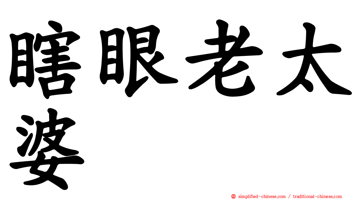 瞎眼老太婆