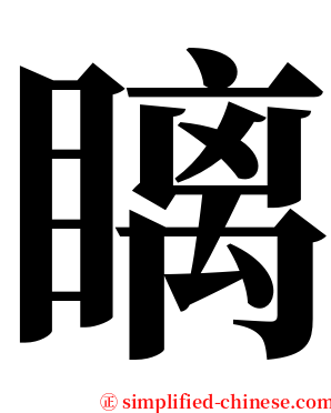 瞝 serif font