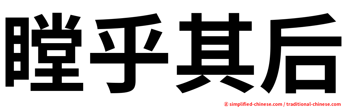 瞠乎其后
