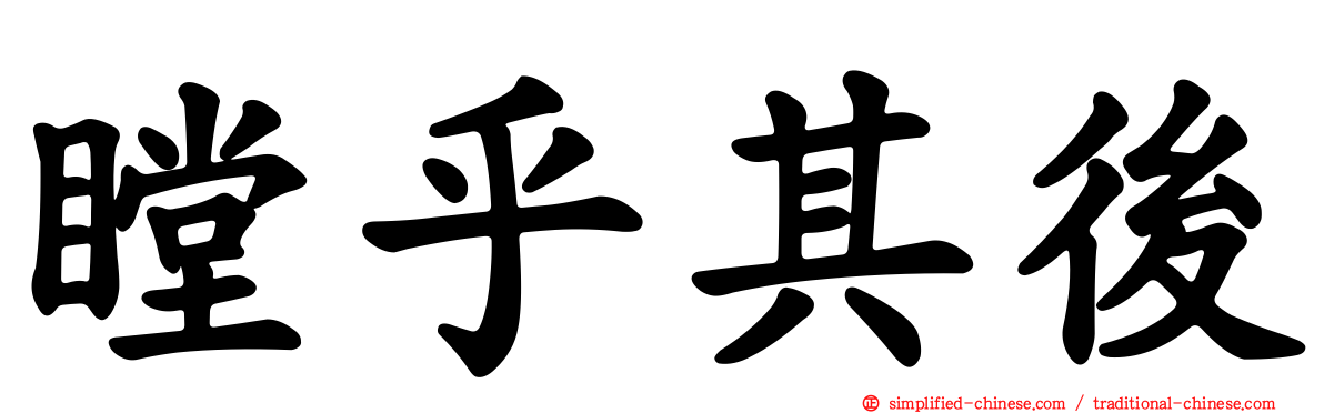 瞠乎其后