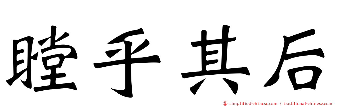 瞠乎其后