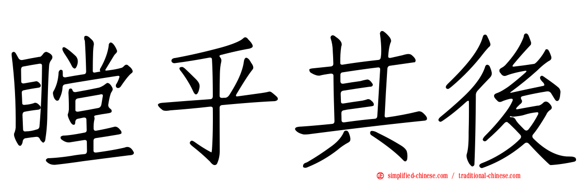 瞠乎其后