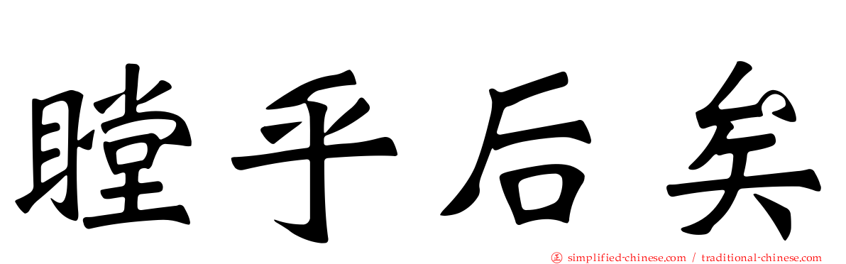 瞠乎后矣
