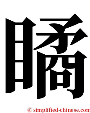 瞲 serif font