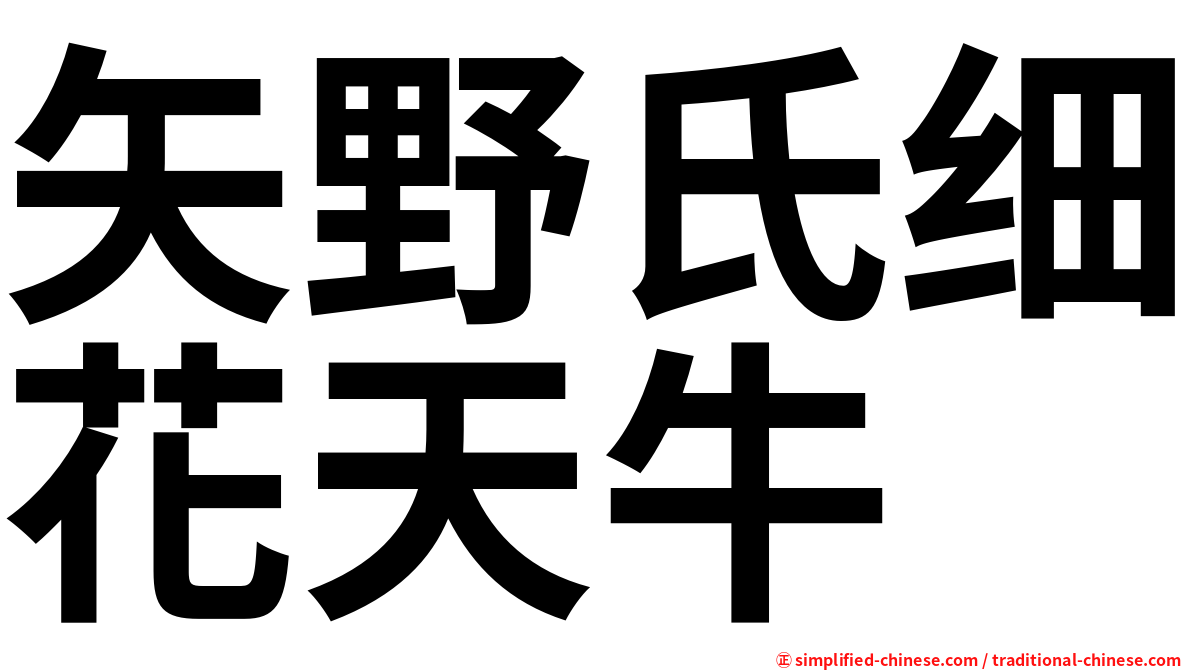 矢野氏细花天牛