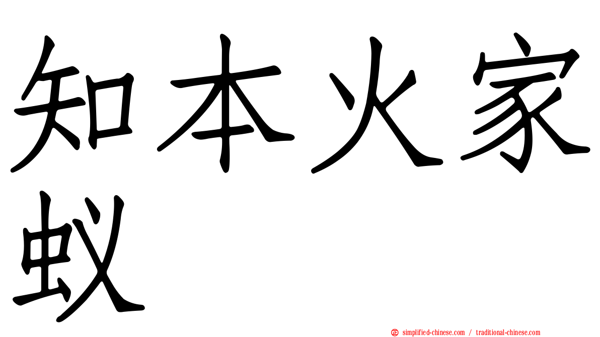知本火家蚁