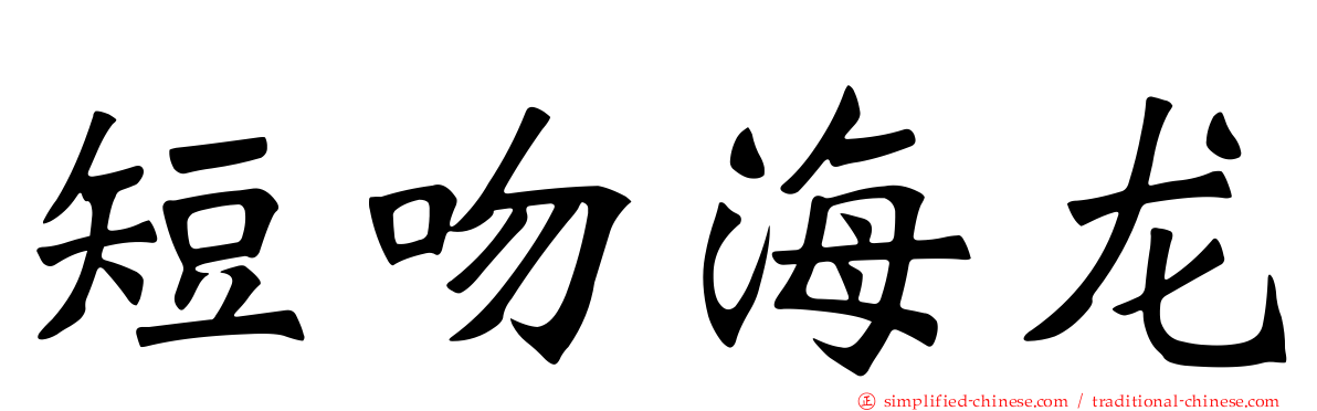 短吻海龙