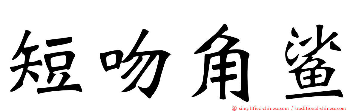 短吻角鲨
