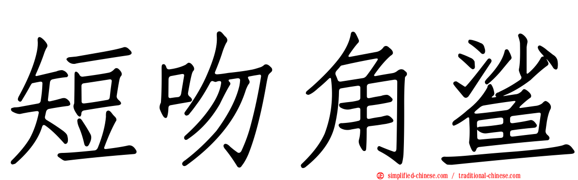 短吻角鲨