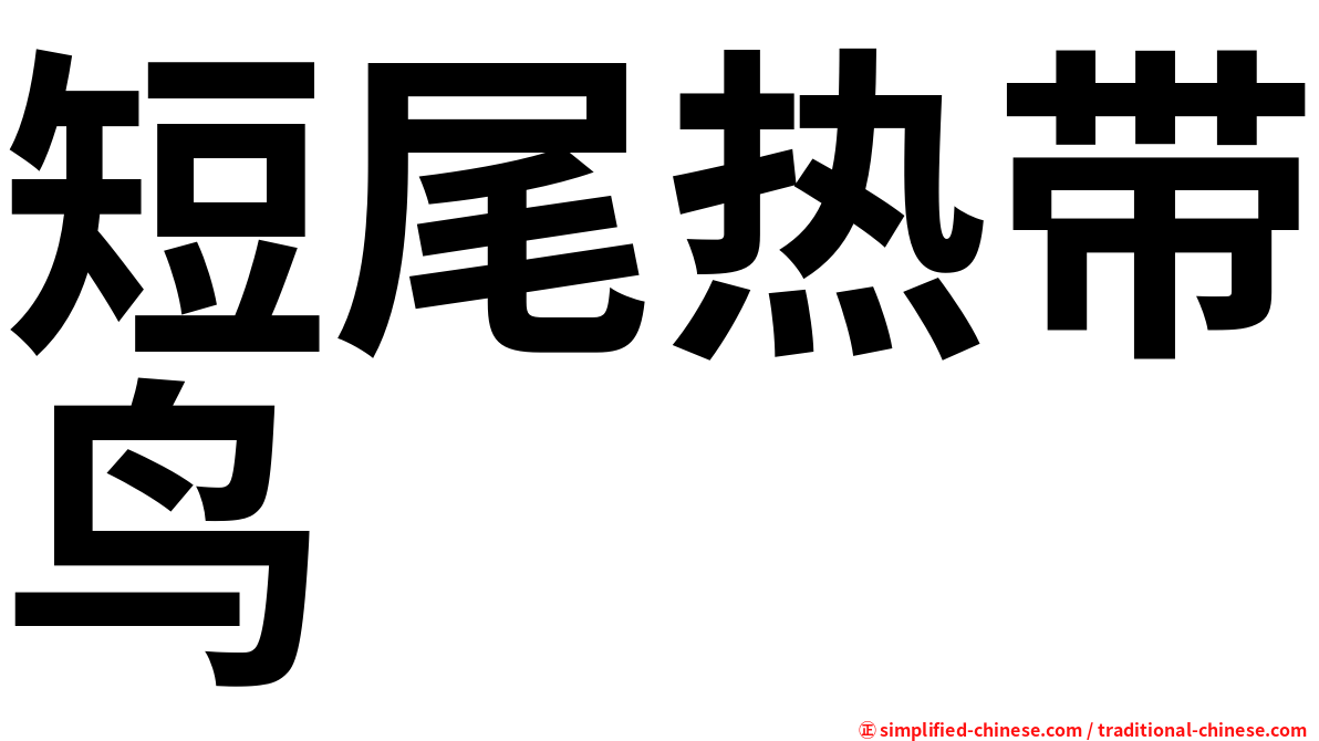 短尾热带鸟
