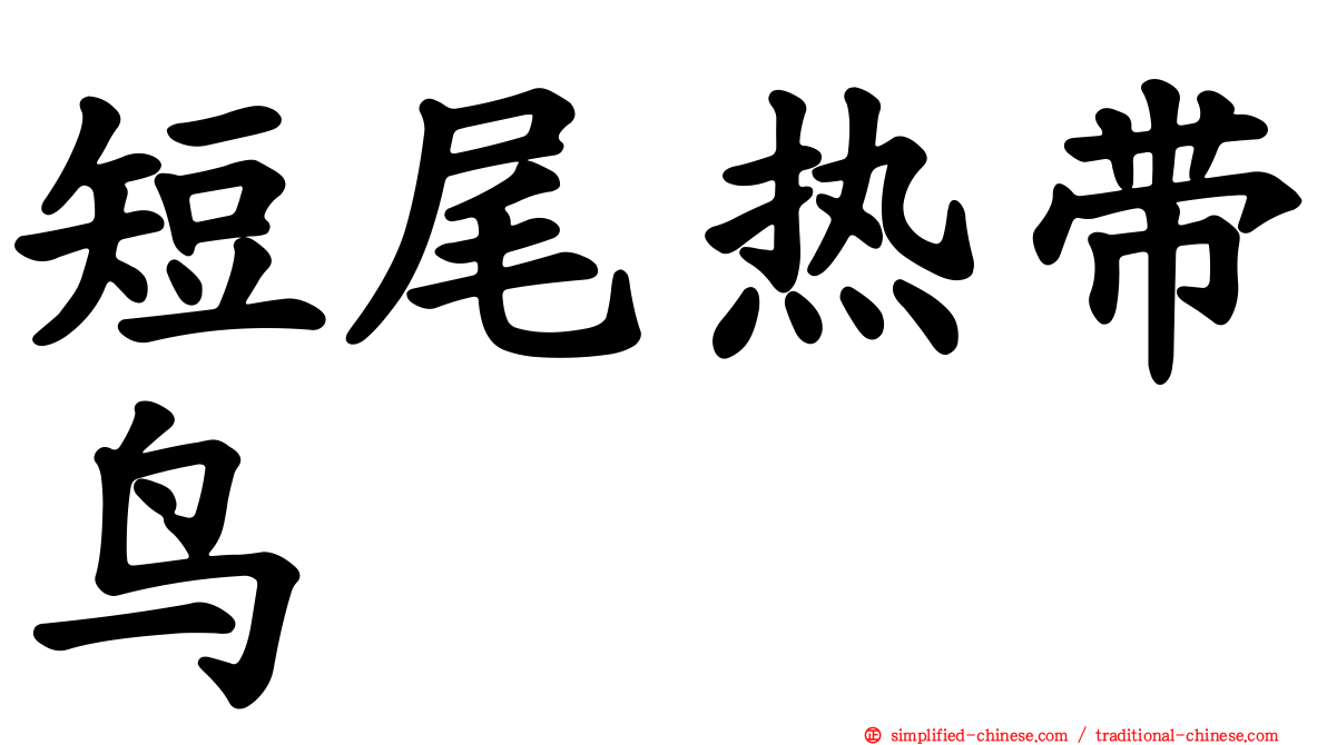 短尾热带鸟