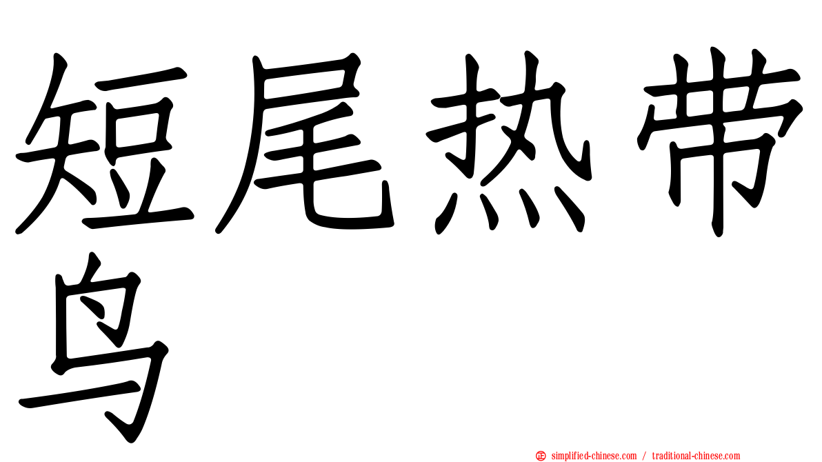 短尾热带鸟