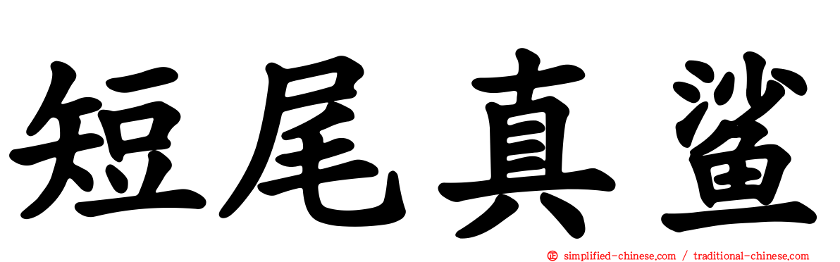 短尾真鲨