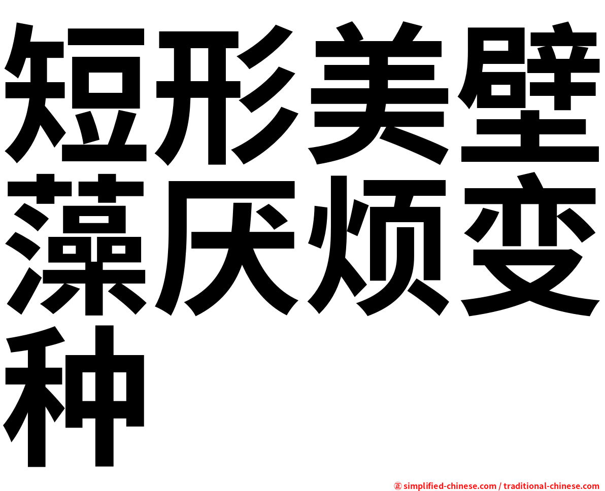 短形美壁藻厌烦变种