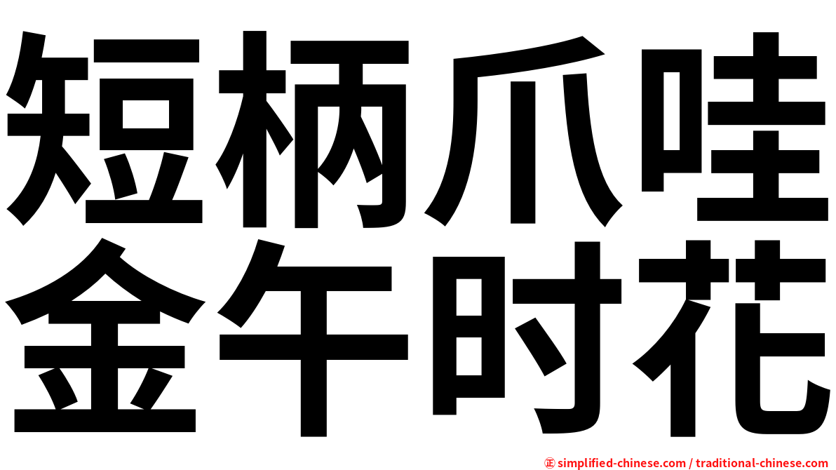 短柄爪哇金午时花