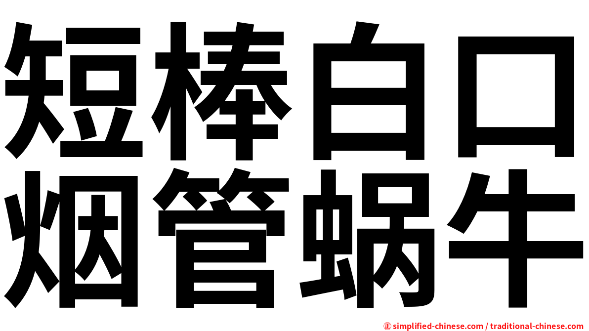 短棒白口烟管蜗牛