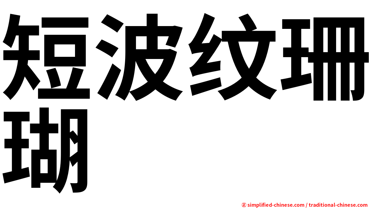 短波纹珊瑚