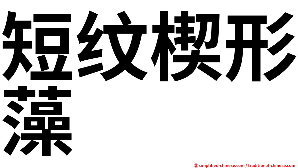短纹楔形藻