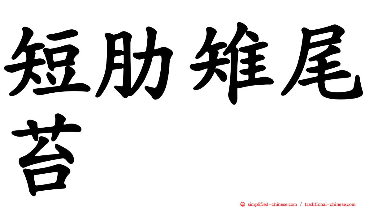 短肋雉尾苔