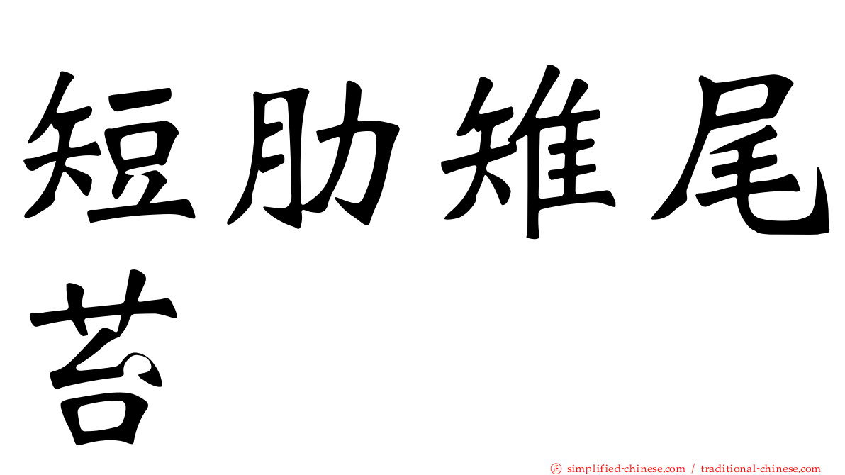 短肋雉尾苔