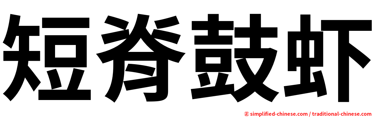 短脊鼓虾
