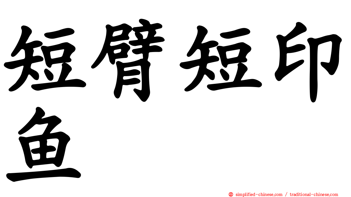 短臂短印鱼