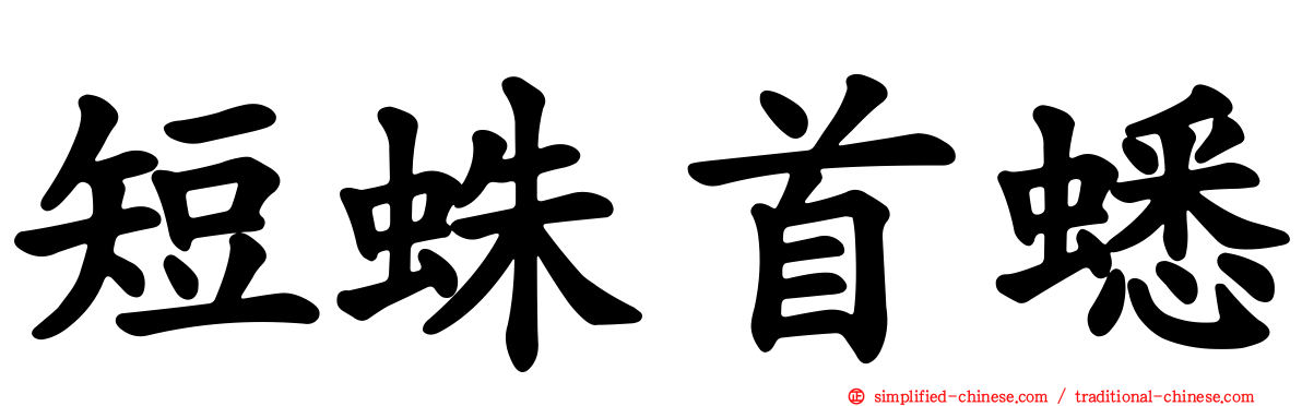 短蛛首蟋