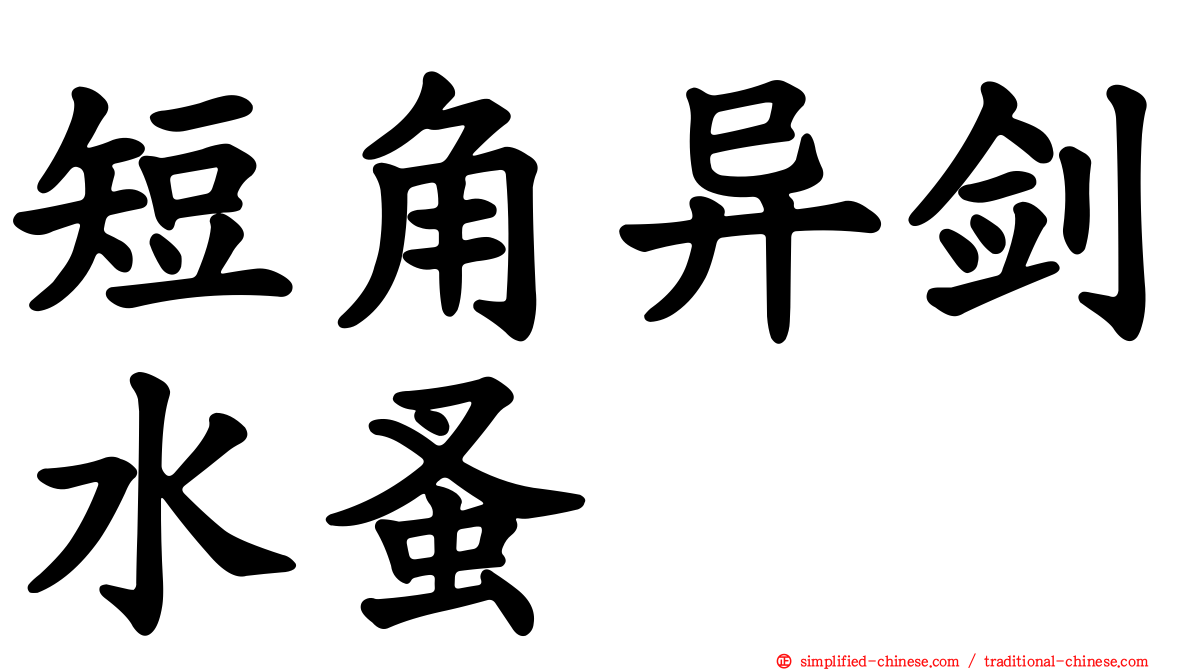 短角异剑水蚤