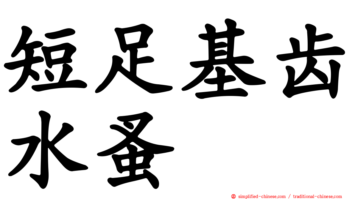 短足基齿水蚤