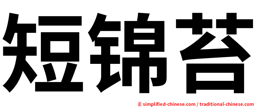 短锦苔