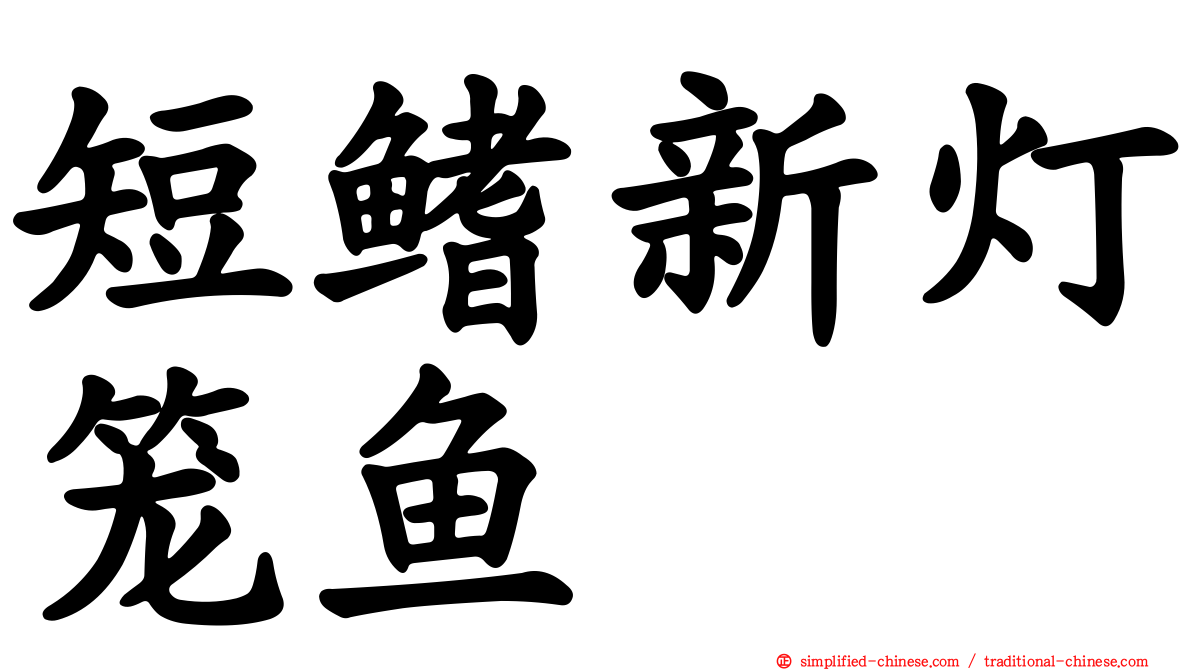 短鳍新灯笼鱼