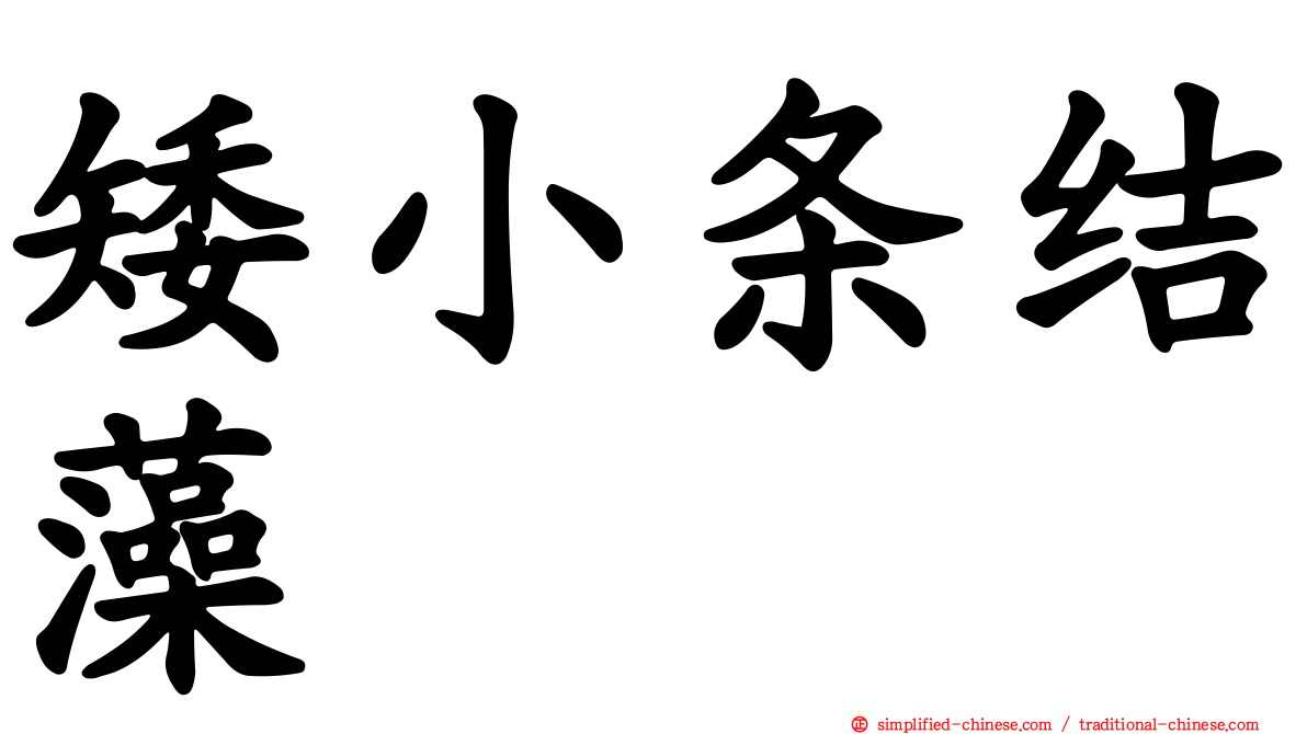 矮小条结藻