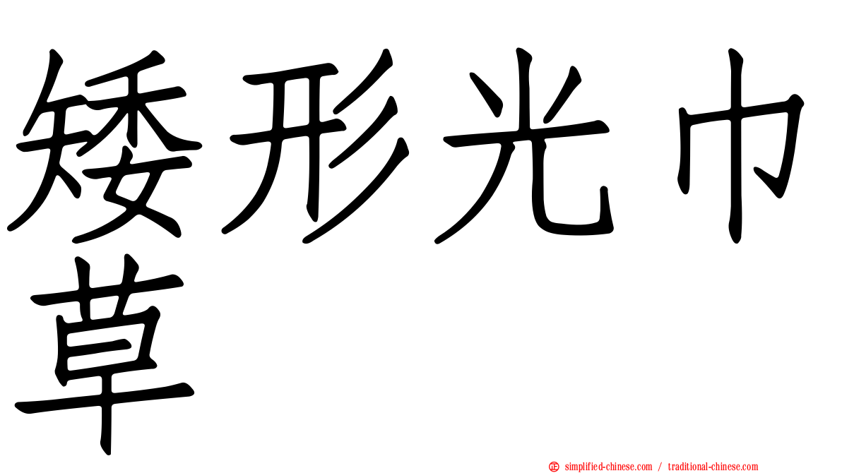 矮形光巾草