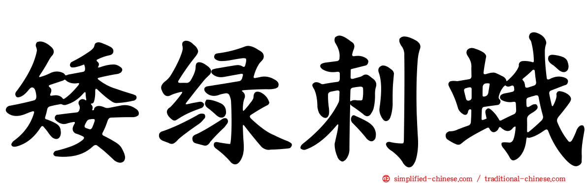 矮绿刺蛾