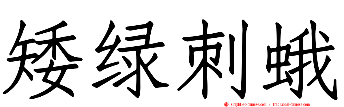 矮绿刺蛾
