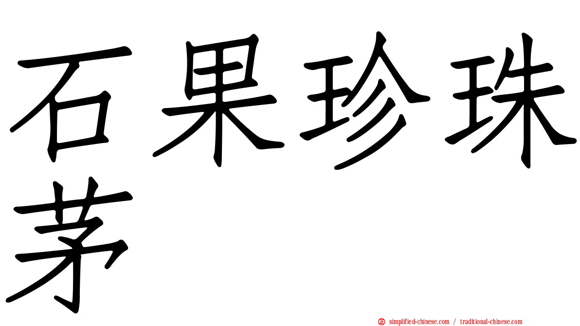 石果珍珠茅