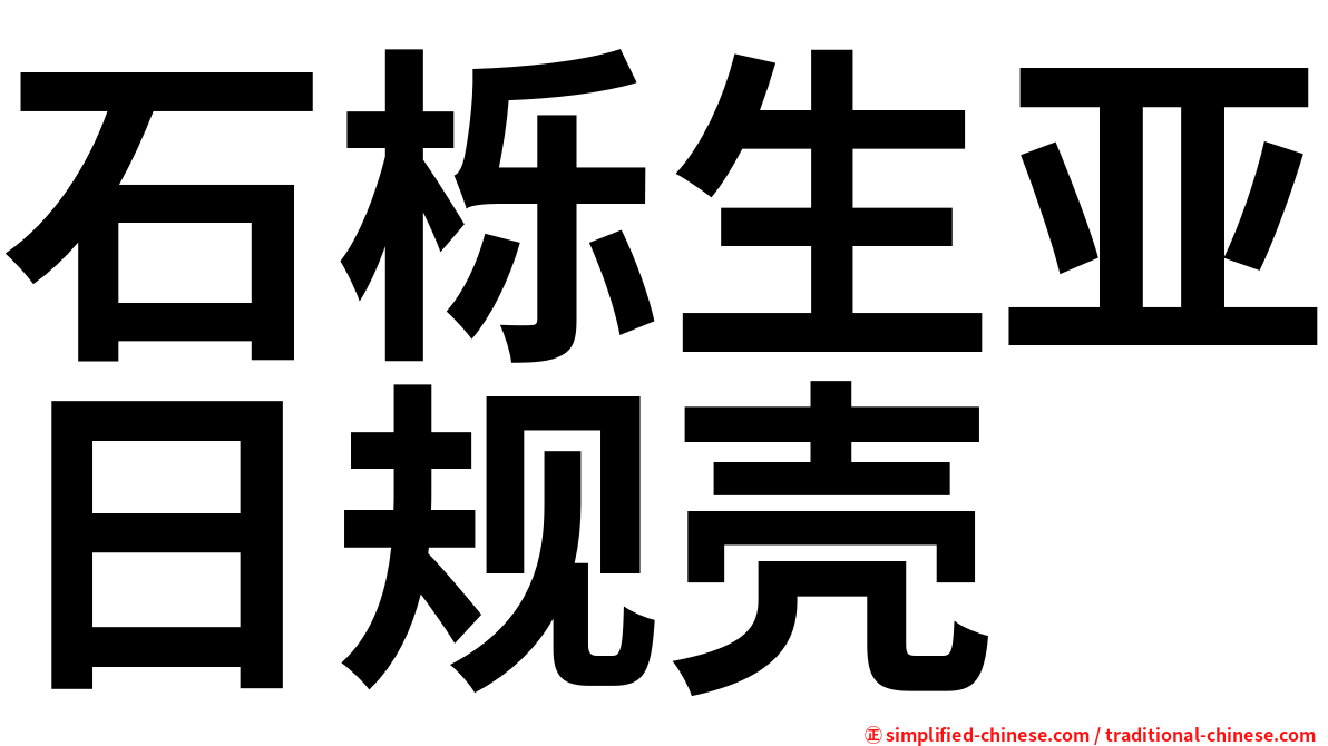 石栎生亚日规壳
