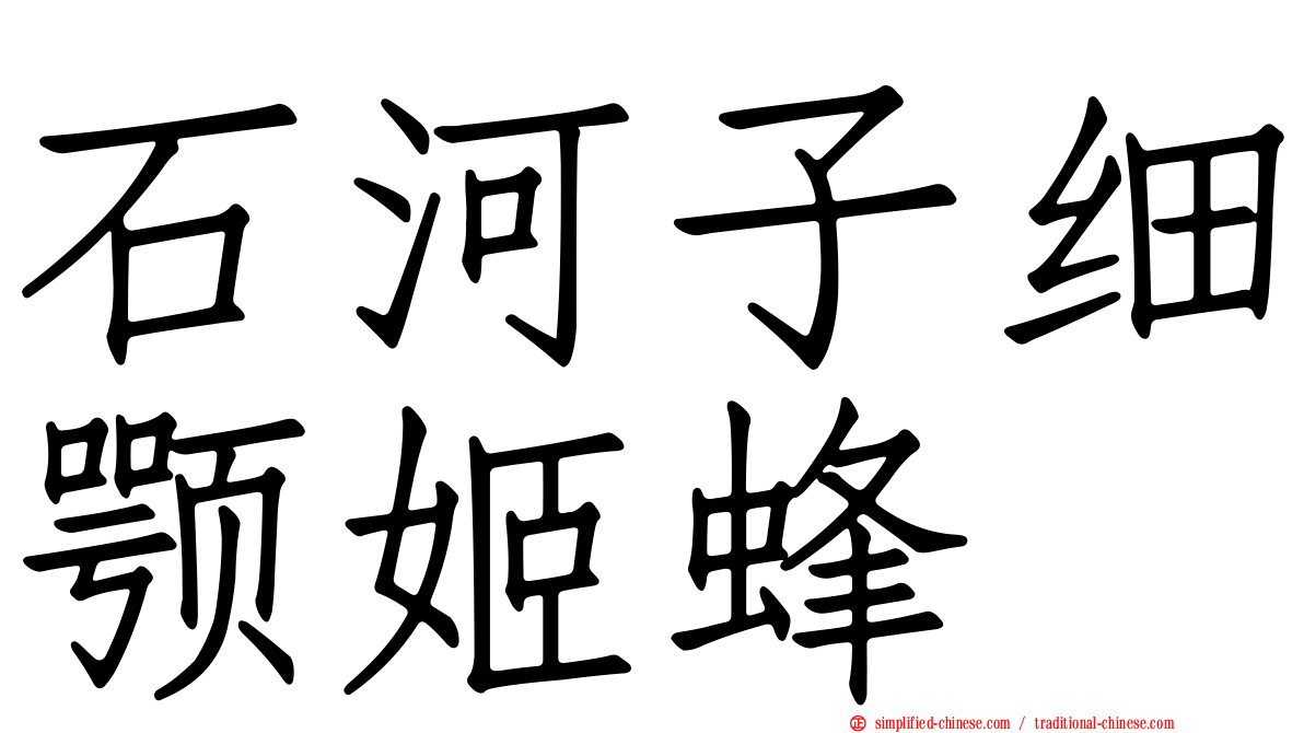 石河子细颚姬蜂
