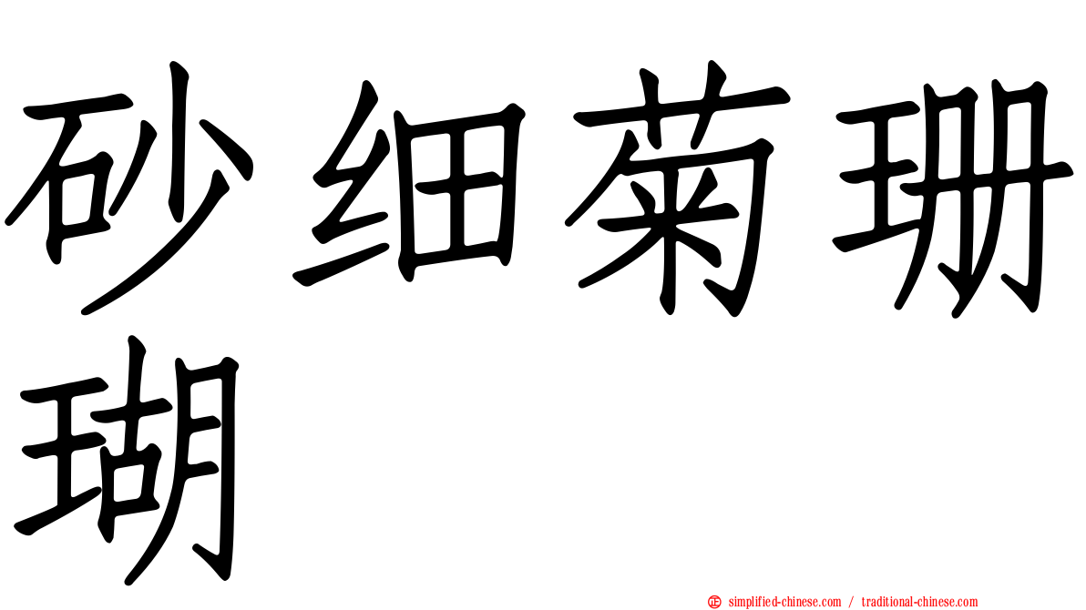 砂细菊珊瑚
