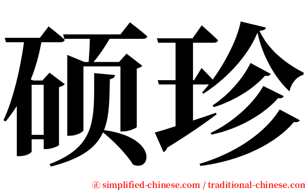 硕珍 serif font
