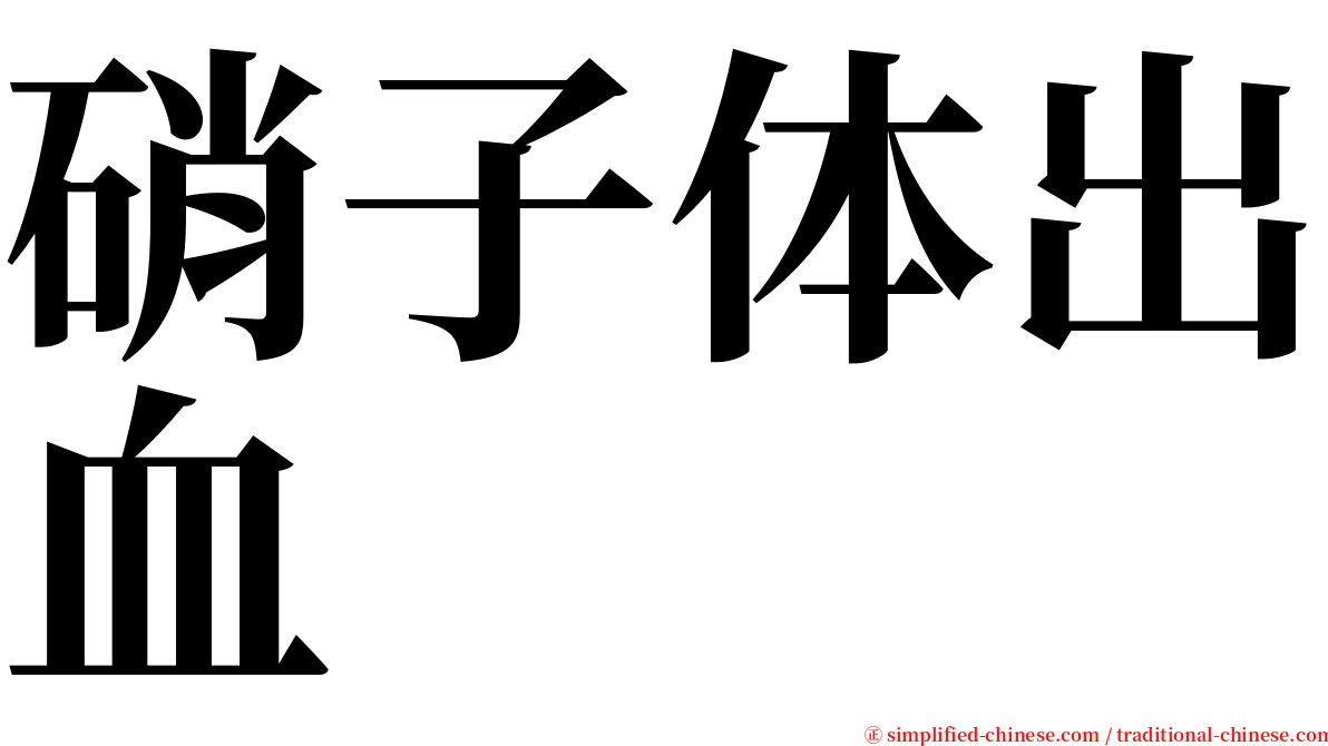 硝子体出血 serif font